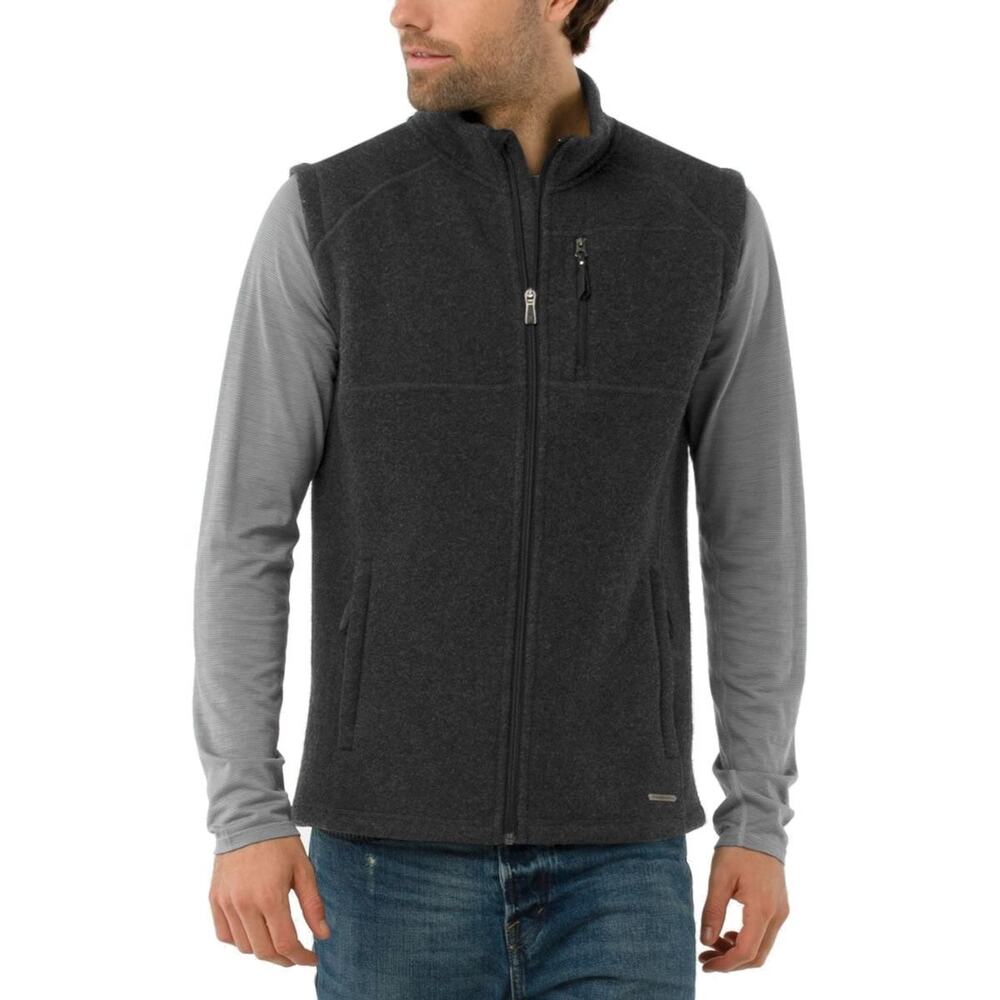 Smartwool Men's Echo Lake Wool Blend Full Zip Vest Medium Charcoal Gray Gorpcore